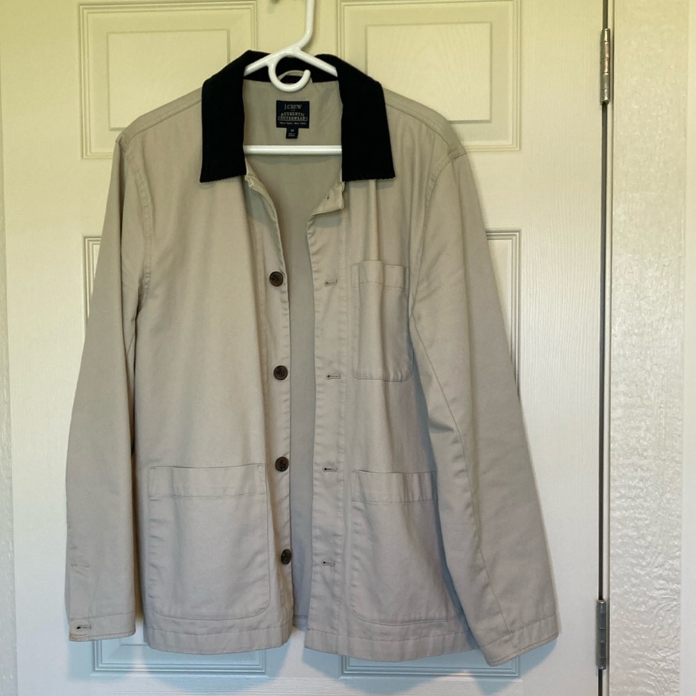 SOLD  JCrew Tan and Black Lightweight Jacket, like new